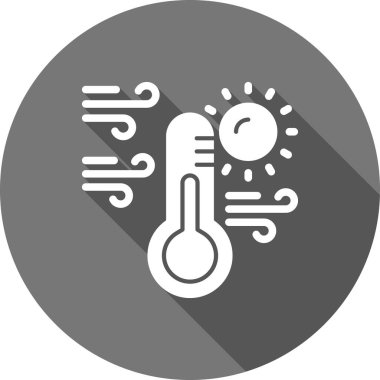 Termometre simgesinin vektör illüstrasyonu