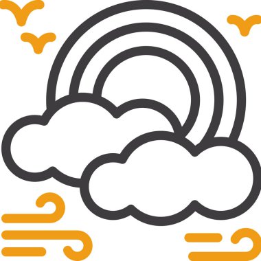 Hava tahmini simgesi - ana hatlar biçiminde