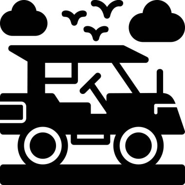 Bir kamyon simgesinin vektör çizimi