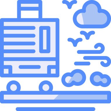 Bulutlu hava bulutlu simgesi ile dolu ana hat biçimi