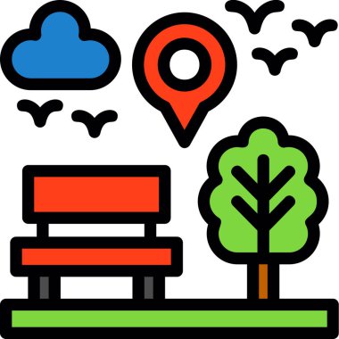 konum haritası simgesi - taslak biçimi