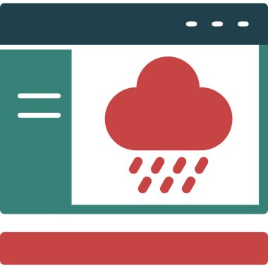 Yağmur bulutu simgesi. Vektör çizim