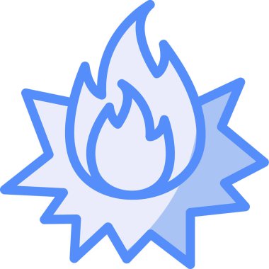 şenlik ateşi alev ikonu - taslak biçimi