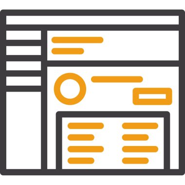 Web tarayıcı simgesi, modern vektör illüstrasyonu