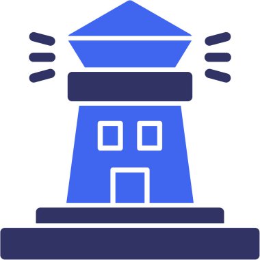 Deniz feneri. Web simgesi basit tasarım