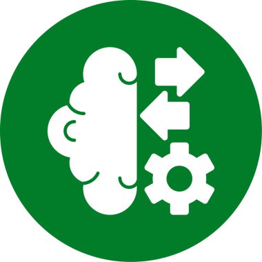 Dişli Tümleştirme düz vektör simgesi