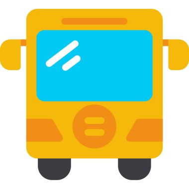 otobüs yolu resmi simgesi düz biçimli