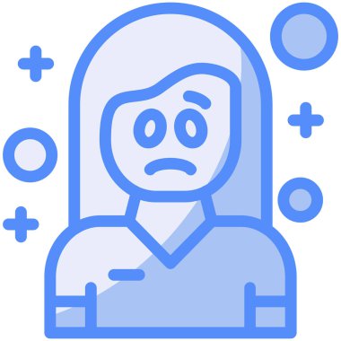 üzgün kişi simgesi, vektör illüstrasyon tasarımı