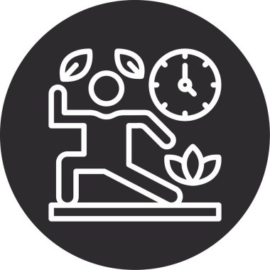 vektör saat simgesi, vektör illüstrasyonu