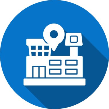 konum vektör renk simgesi