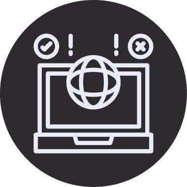 tarayıcı simgesi vektör illüstrasyonu