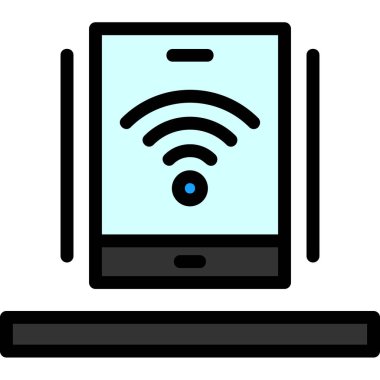 Kablosuz. Web simgesi basit illüstrasyon