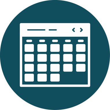 Takvim simgesi vektör illüstrasyonu