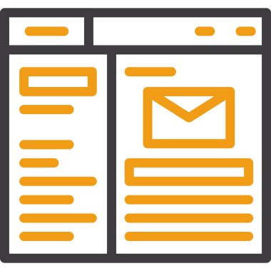 E-posta. Web simgesi basit illüstrasyon