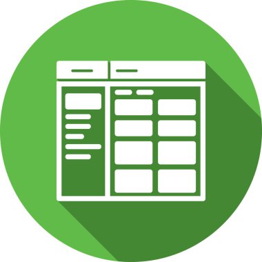 Tarayıcı web düzeni simgesi düz biçimli