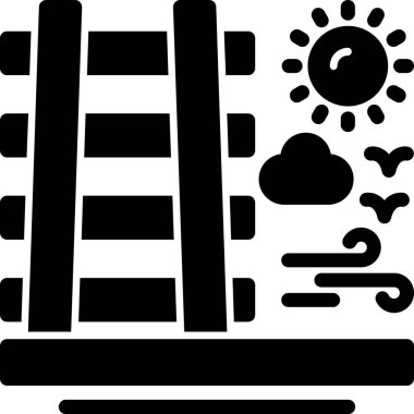 güneş hava durumu web vektör illüstrasyonu