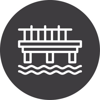 Bir yüzme havuzu simgesinin vektör çizimi