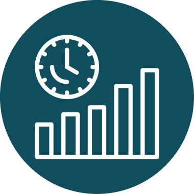 Saat simgesinin vektör illüstrasyonu