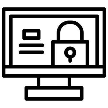 bilgisayar izleme simgesi, vektör illüstrasyonu