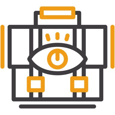 Göz izleme renkli vektör simgesi