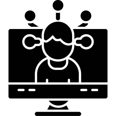 Video oyunu simgesi, vektör illüstrasyonu