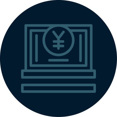 yen simgesi, vektör çizimi