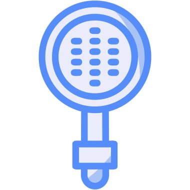 Mavi ve beyaz bir ikonun vektör illüstrasyonu