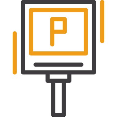 park işareti simgesi, vektör tasarımı