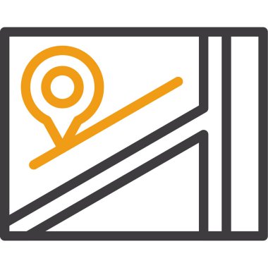 konum haritası simgesi, basit tasarım vektör çizimi