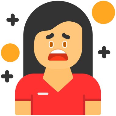 üzgün kadın avatar karakter