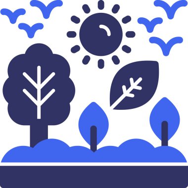 Sonbahar orman yaprakları simgesi