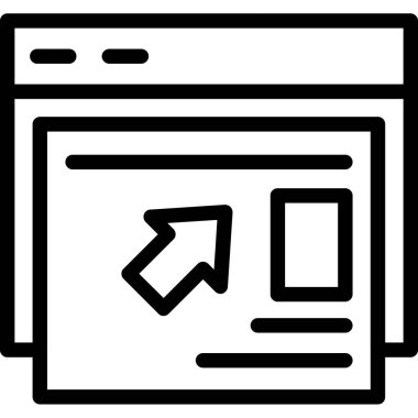 tarayıcı web simgesi, vektör illüstrasyonu