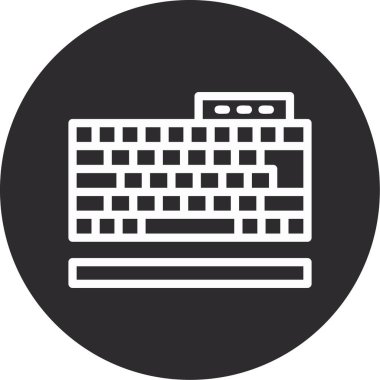 Klavye simgesi vektör illüstrasyonu