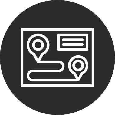 Harita pin konumu simgesi - taslak biçimi