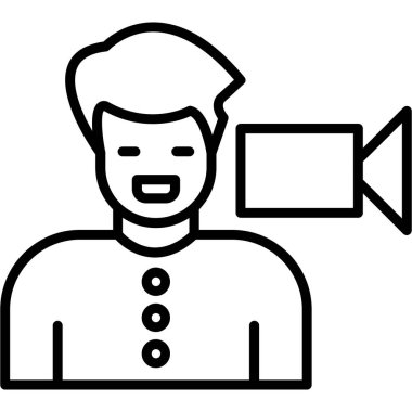 Konuşma kabarcığı vektör illüstrasyon tasarımlı video kamera