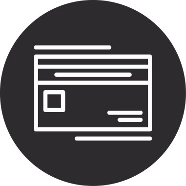 kart vektör simgesi modern illüstrasyon