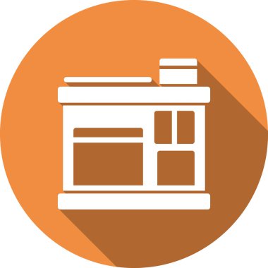 Bina. Web simgesi basit illüstrasyon