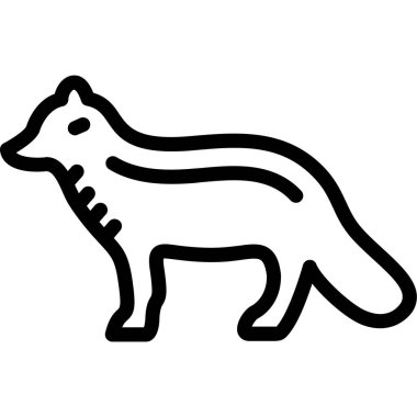 Vahşi köpek hayvan simgesi, taslak biçimi