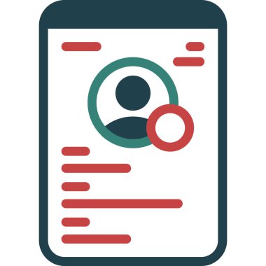 Bir tabletin vektör çizimi ve bir büyüteç. arama simgesi