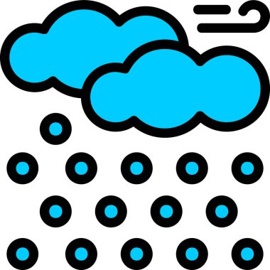 Yağmur. Web simgesi basit illüstrasyon