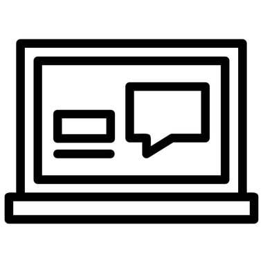 Konuşma baloncukları simgesi, vektör illüstrasyonlu bilgisayar