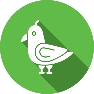 kuş simgesi, basit vektör illüstrasyonu