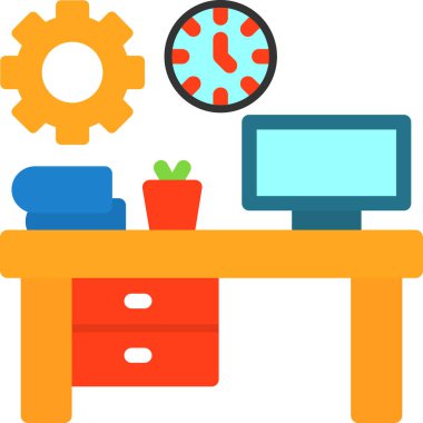 bilgisayar masaüstü simgesi vektör çizimi