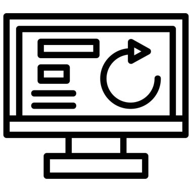 Bilgisayar. Web simgesi basit tasarım