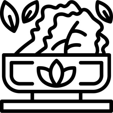 Bir şömine simgesinin vektör illüstrasyonu