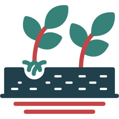 Bahçe bitkisi, basit vektör illüstrasyonu