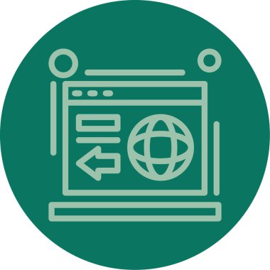 Benzersiz ağ ikonu vektör illüstrasyonu