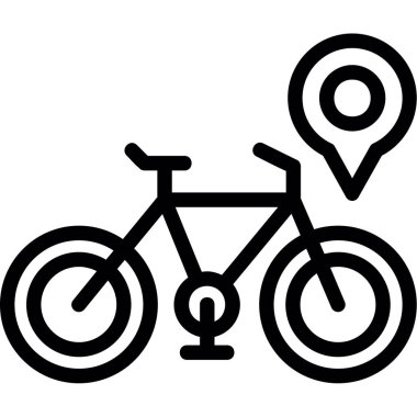 Bisiklet ikonu ana hat vektörü. Şehir bisikleti. motorsiklet