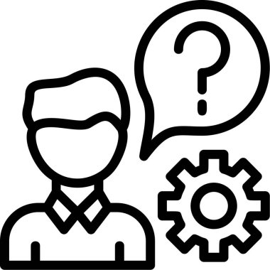 iş adamı dişli simgesi