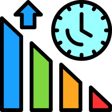 Saat. Web simgesi basit illüstrasyon